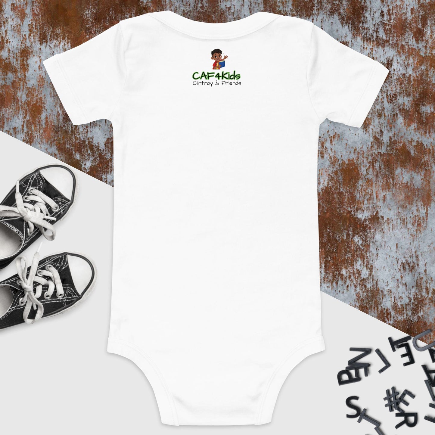 CAF4Kids White short sleeve onesie - Letter Y