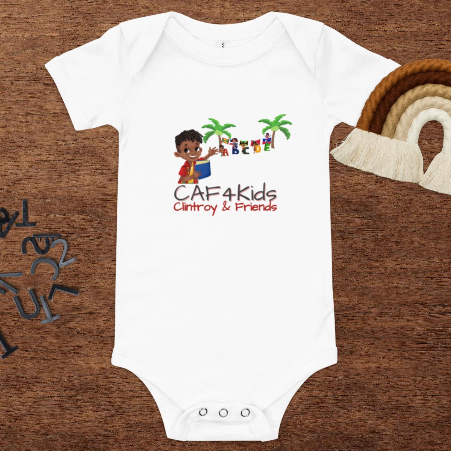 CAF4Kids White short sleeve onesie