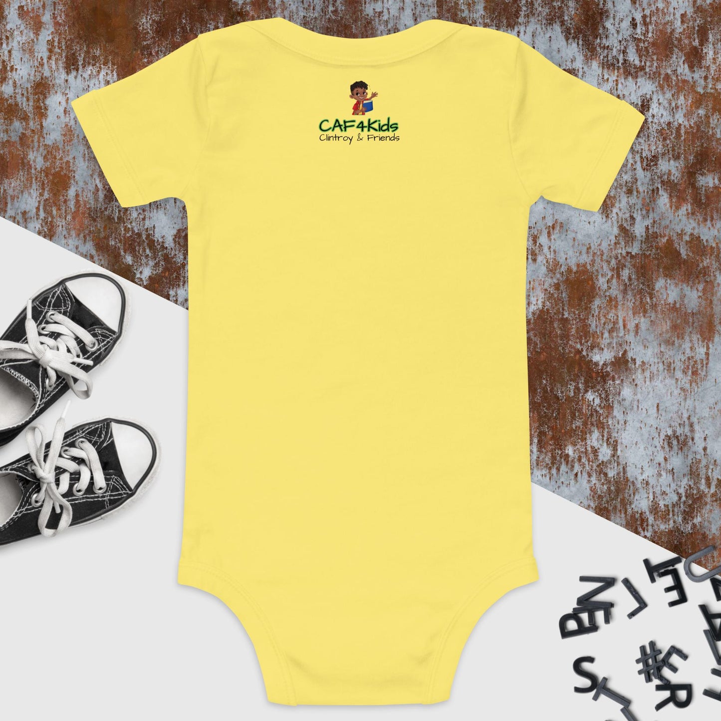 CAF4Kids White short sleeve onesie - Letter Y