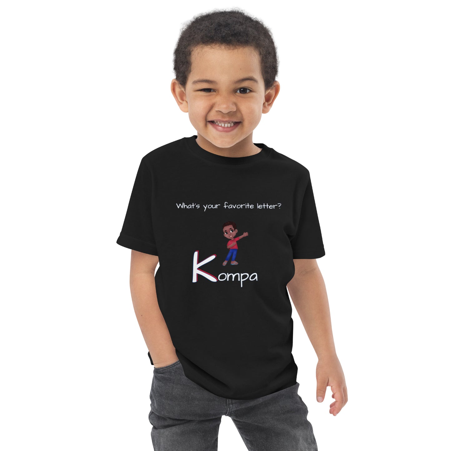 CAF4Kids Black Toddler T-shirt - Letter K