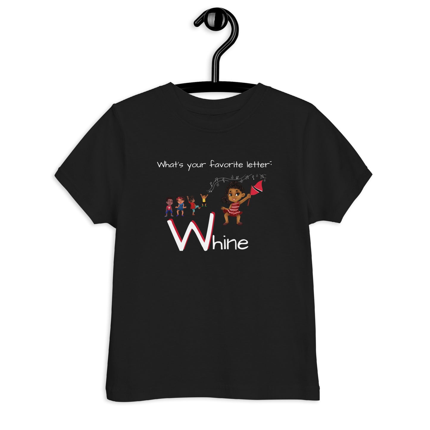 CAF4Kids Black Toddler T-shirt - Letter W