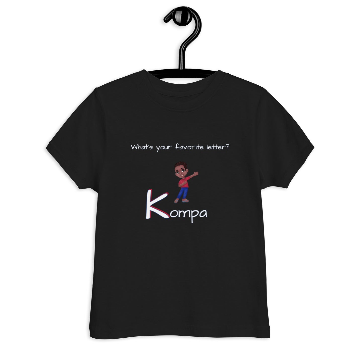 CAF4Kids Black Toddler T-shirt - Letter K