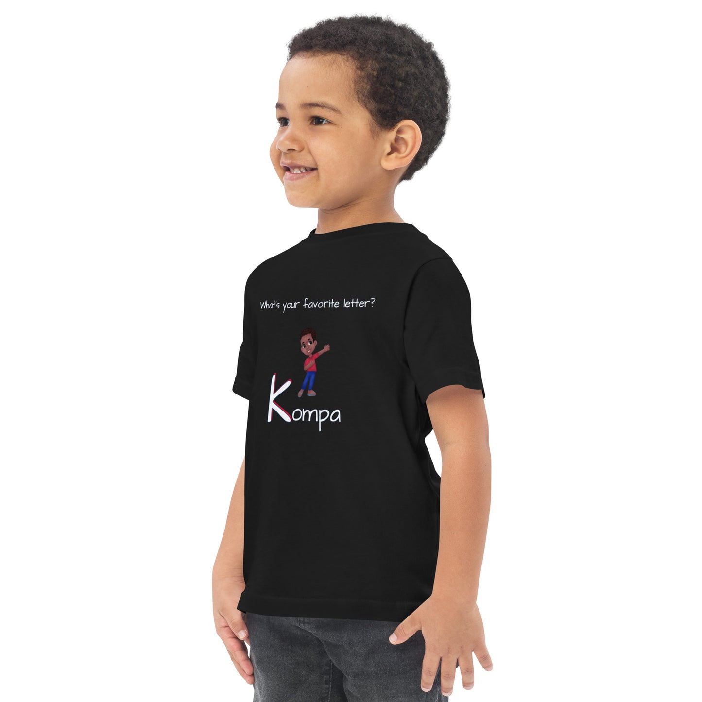 CAF4Kids Black Toddler T-shirt - Letter K