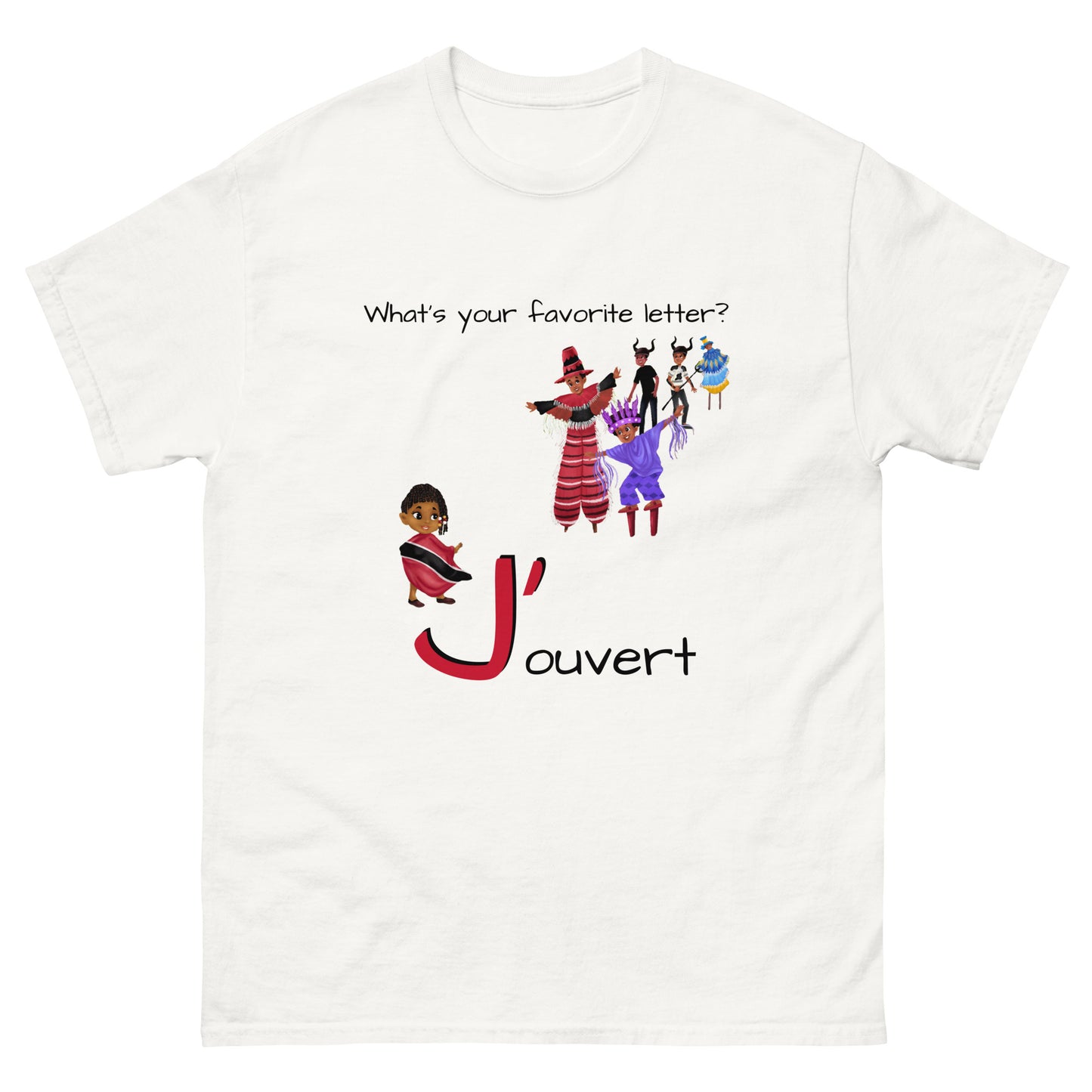 CAF4Kids White Big Kids T-shirt - Letter J