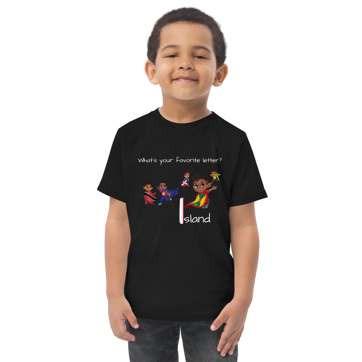 CAF4Kids Black Toddler T-shirt - Letter I