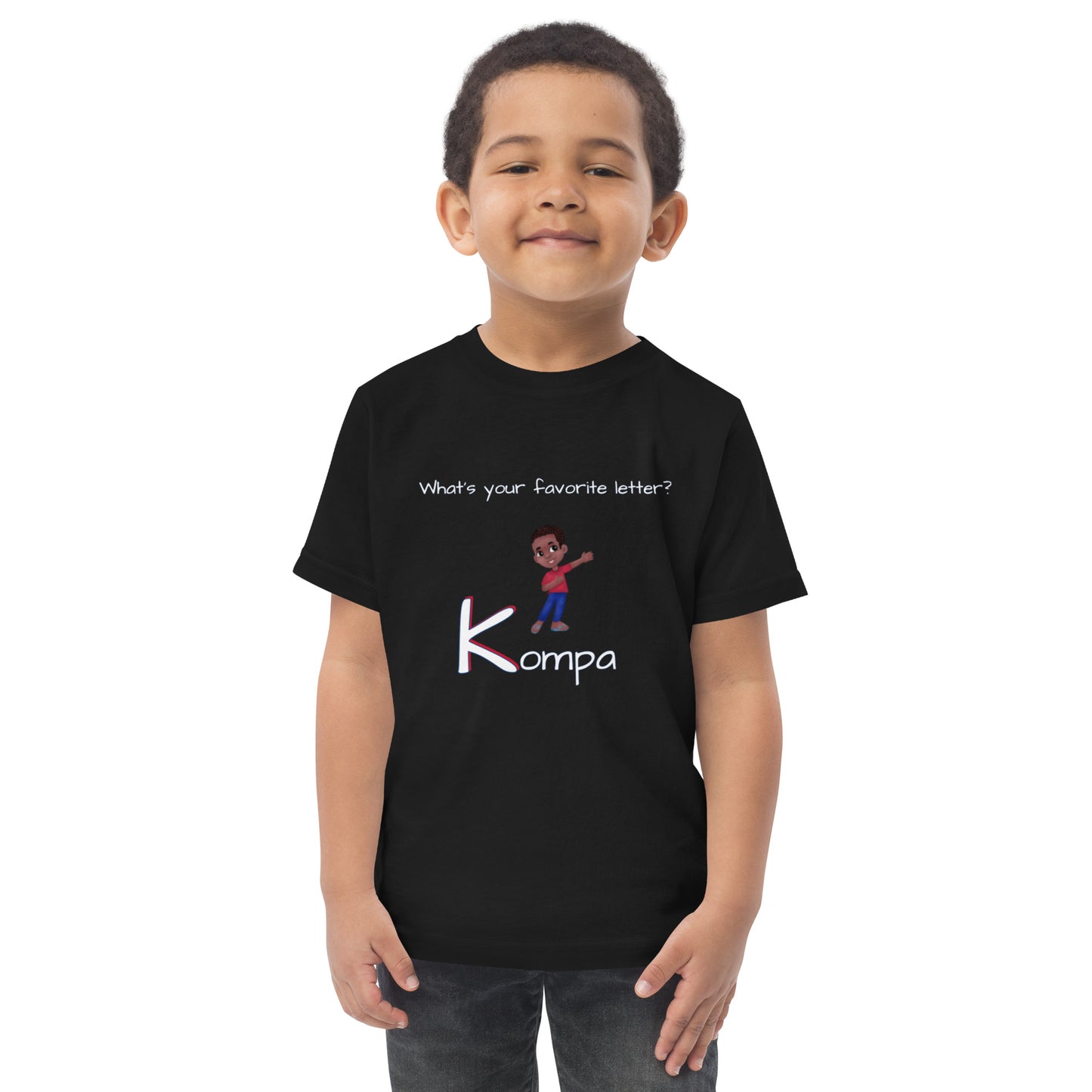 CAF4Kids Black Toddler T-shirt - Letter K