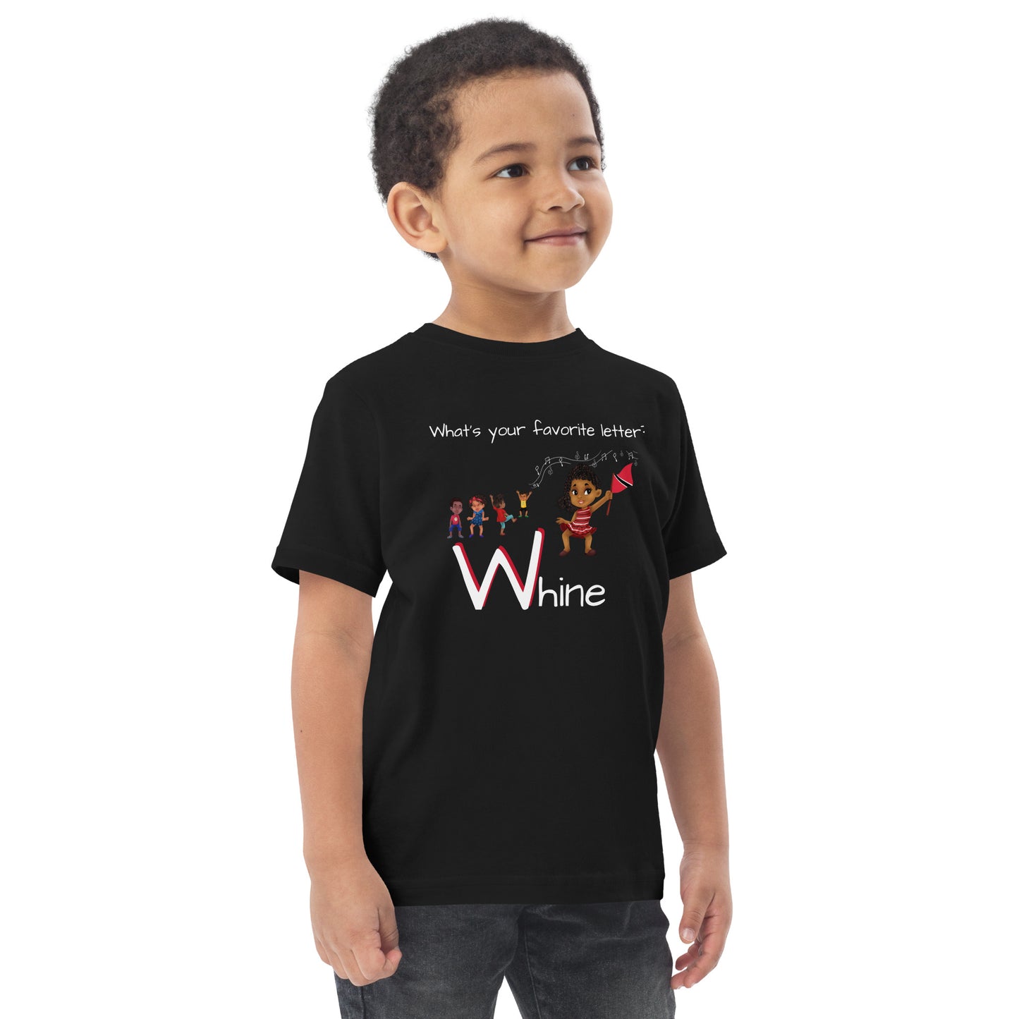 CAF4Kids Black Toddler T-shirt - Letter W