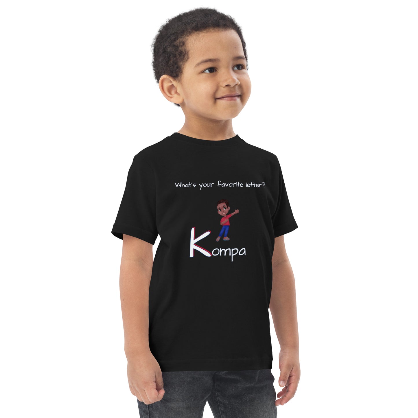 CAF4Kids Black Toddler T-shirt - Letter K