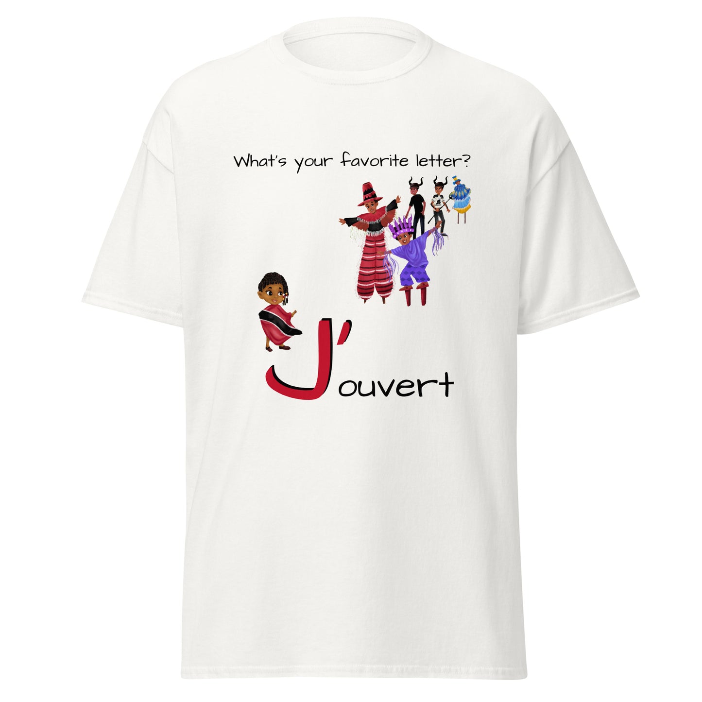 CAF4Kids White Big Kids T-shirt - Letter J